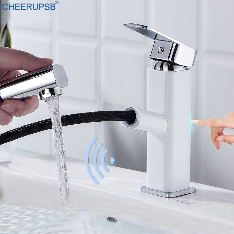 Bathroom Basin Sink Touch Faucet Automatic Sensor Copper Tap Hot Cold Water Mixer Inductive Faucets White Silver Sensitive Taps
Bathroom Basin Sink Touch Faucet Automatic Sensor Copper Tap Hot Cold Water Mixer Inductive Faucets White Silver Sensitive Taps