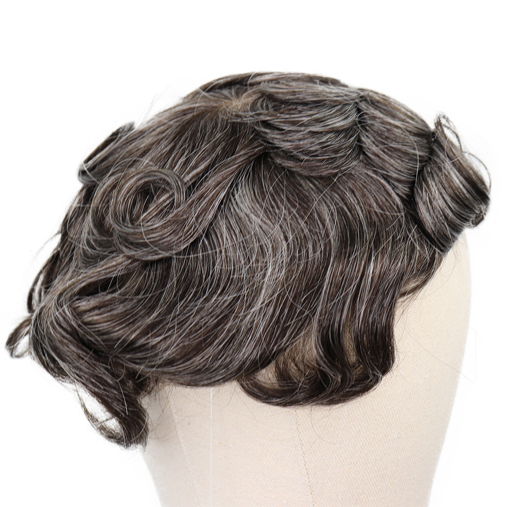 Lace Front & Pu Base Men Toupee HairPieces Q6 Toupee Wig Closure for Hair Loss Hand tied 100% Human Hair Replacements, Mix color
Lace Front & Pu Base Men Toupee HairPieces Q6 Toupee Wig Closure for Hair Loss Hand tied 100% Human Hair Replacements, Mix color