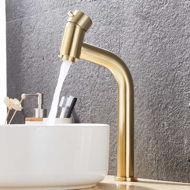 BAKALA New Basin Faucet Modern Brass Mixer Tap Bathroom Tall Basin Water Sink Mixer Gold Brush Tall Taps Torneira
BAKALA New Basin Faucet Modern Brass Mixer Tap Bathroom Tall Basin Water Sink Mixer Gold Brush Tall Taps Torneira