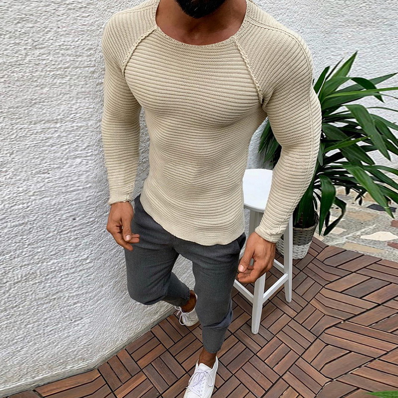 MONERFFI 2020 Men Knitted Pullovers Male Solid Color O-neck Striped Long Sleeve Sweater Autumn Winter Slim Fit Casual Sweater
MONERFFI 2020 Men Knitted Pullovers Male Solid Color O-neck Striped Long Sleeve Sweater Autumn Winter Slim Fit Casual Sweater