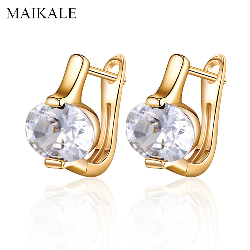 MAIKALE Simple Multicolor CZ Stud Earrings for Women Gold Cubic Zirconia Charm Earrings New Fashion Jewelry Girls Gifts
MAIKALE Simple Multicolor CZ Stud Earrings for Women Gold Cubic Zirconia Charm Earrings New Fashion Jewelry Girls Gifts