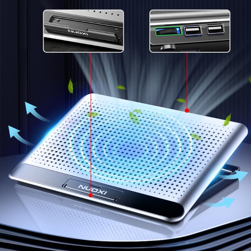 Aluminum Alloy Laptop Cooler Stand, 11"-18" Ultra Slim Quiet Notebook Radiator Portable Laptop PC Computer Cooling Pad
Aluminum Alloy Laptop Cooler Stand, 11"-18" Ultra Slim Quiet Notebook Radiator Portable Laptop PC Computer Cooling Pad
