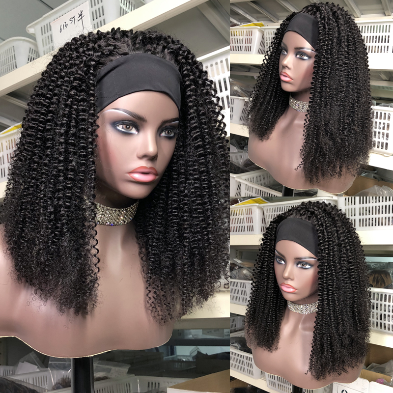 Kinky Curly Headband Glueless Wig Human Hair Wigs Remy Brazilian Full Machine Made Wig For Women, Natural color
Kinky Curly Headband Glueless Wig Human Hair Wigs Remy Brazilian Full Machine Made Wig For Women, Natural color
