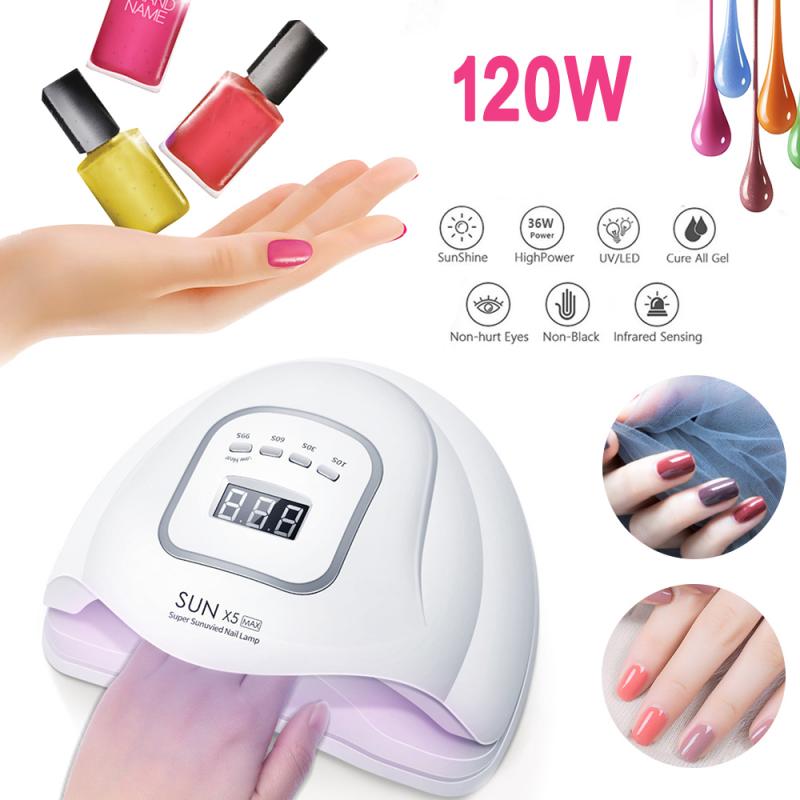 SUN X5 Max 120W UV LED Lamp Nail Dryer Phototherapy Machine Nail Tools 30s/60s/99s Three-stop Timing Smart Sensor Nails Dryer, Us
SUN X5 Max 120W UV LED Lamp Nail Dryer Phototherapy Machine Nail Tools 30s/60s/99s Three-stop Timing Smart Sensor Nails Dryer, Us