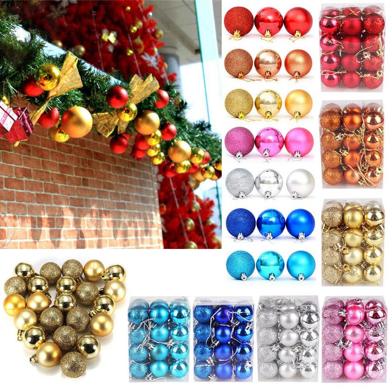 24pcs Christmas Tree Ornaments Balls for Party Festival Hanging Decorations DIY Baubles Plain glitter Balls
24pcs Christmas Tree Ornaments Balls for Party Festival Hanging Decorations DIY Baubles Plain glitter Balls