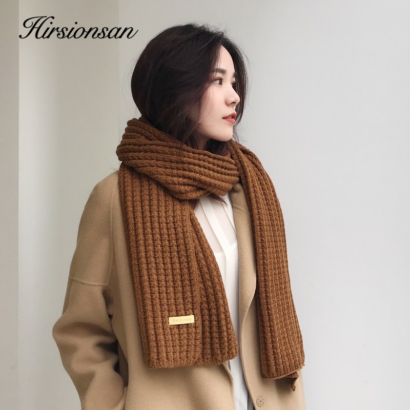 Hirsionsan Knitted Scarf Women 2020 New Winter Korean Solid Student Scarves Brown Khaki Soft Warm Girls Scarfs for Ladies
Hirsionsan Knitted Scarf Women 2020 New Winter Korean Solid Student Scarves Brown Khaki Soft Warm Girls Scarfs for Ladies