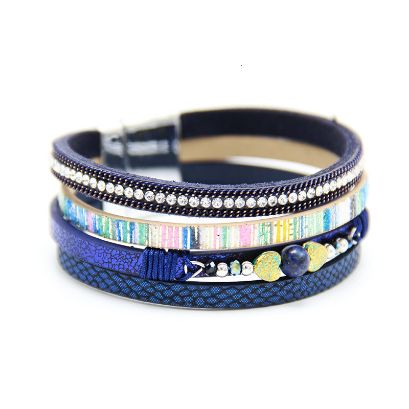 Leather Bracelet For Women Magnetic Buckle Bohemia Style Natural Stone Crystal Accessory Women Bracelet Bangle Jewelry pulseras
Leather Bracelet For Women Magnetic Buckle Bohemia Style Natural Stone Crystal Accessory Women Bracelet Bangle Jewelry pulseras