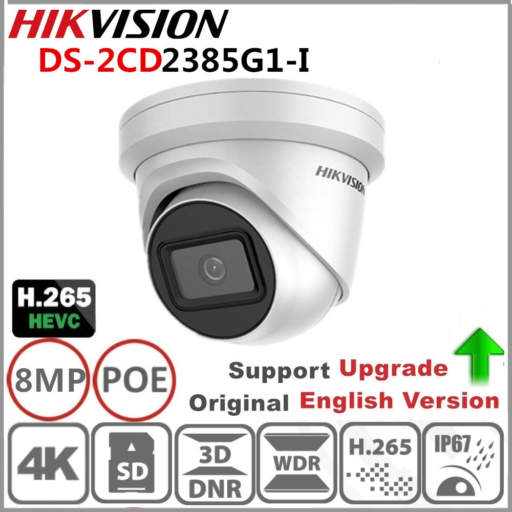 Original Hikvision IP camera DS-2CD2385G1-I 8MP IP Dome Security Camera H.265 HD CCTV POE WDR Camera Face Detect Darkfighter
Original Hikvision IP camera DS-2CD2385G1-I 8MP IP Dome Security Camera H.265 HD CCTV POE WDR Camera Face Detect Darkfighter