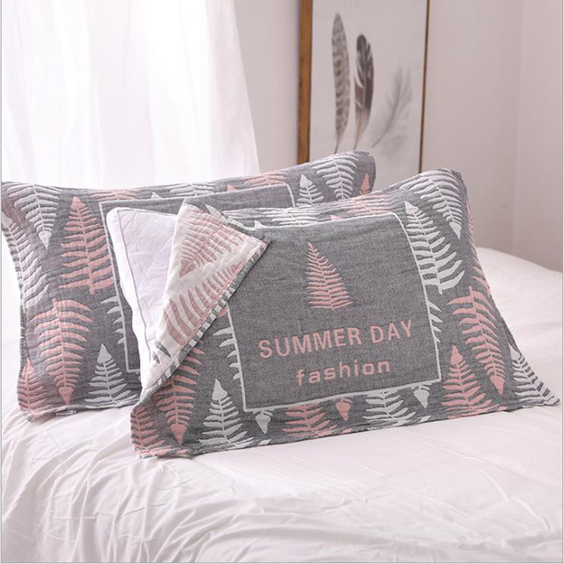 100% Cotton Pillowcase six Layers of Gauze Pillow Towel Adult Pillow Cover Thickened Pillowcases 50*75 cm bed Case, Pink-1pcs 
100% Cotton Pillowcase six Layers of Gauze Pillow Towel Adult Pillow Cover Thickened Pillowcases 50*75 cm bed Case, Pink-1pcs