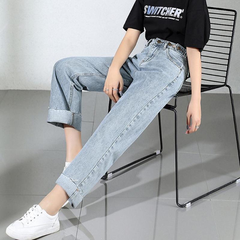 2020 Women' High-rise Crop Jeans Pant Slim Stretch Cotton Denim Trousers for Lady Famle Streetwear Leisure Long Denim Pants, Blue
2020 Women' High-rise Crop Jeans Pant Slim Stretch Cotton Denim Trousers for Lady Famle Streetwear Leisure Long Denim Pants, Blue