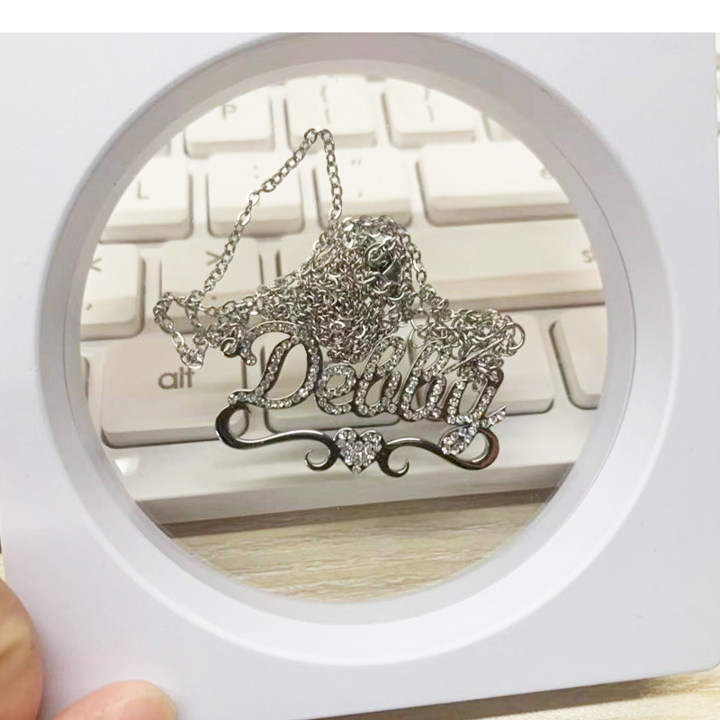 Heart With Personalized Name Necklace & Pendants For Women bling jewelry iced out Initial Choker Custom bling initial necklace Y200810