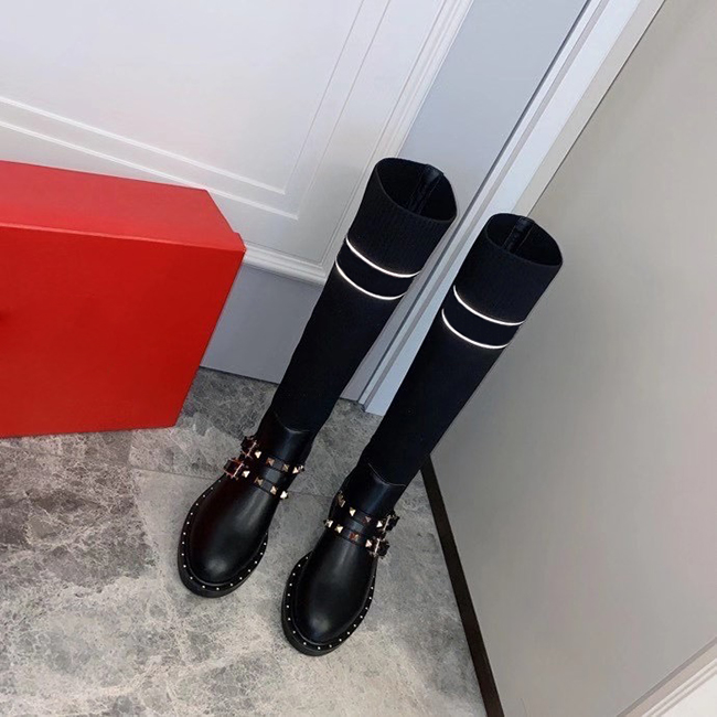2020Fashion letters Knitted Sock booties Women Designer Boots Pure leatherWomen booties Wholesale Ladies Winter Over knee rivet boots With, Black
2020Fashion letters Knitted Sock booties Women Designer Boots Pure leatherWomen booties Wholesale Ladies Winter Over knee rivet boots With, Black