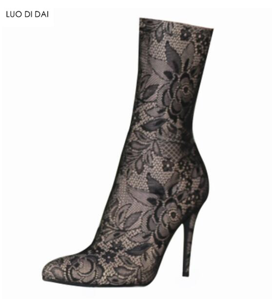 2020 sexy women black lace boots thigh high red lace booties thin heel over knee high boots point toe heel mujer botas, As pic
2020 sexy women black lace boots thigh high red lace booties thin heel over knee high boots point toe heel mujer botas, As pic