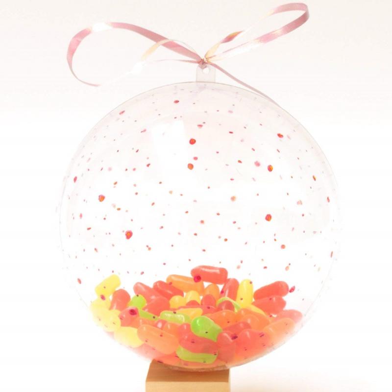 70-140mm 10Pairs Big Christmas Tress Decorations Ball Transparent Open Plastic Clear Bauble Ornament Gift Present Box Decoration