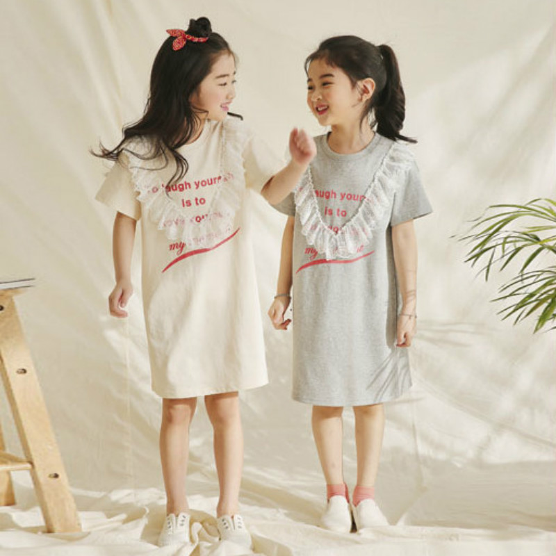 Girl Summer Dress 2020 New Cotton Kids Dresses for Girls Lace Patchwork Leisure Children T-shirt Dress Baby Princess Dress,#5066, Beige
Girl Summer Dress 2020 New Cotton Kids Dresses for Girls Lace Patchwork Leisure Children T-shirt Dress Baby Princess Dress,#5066, Beige