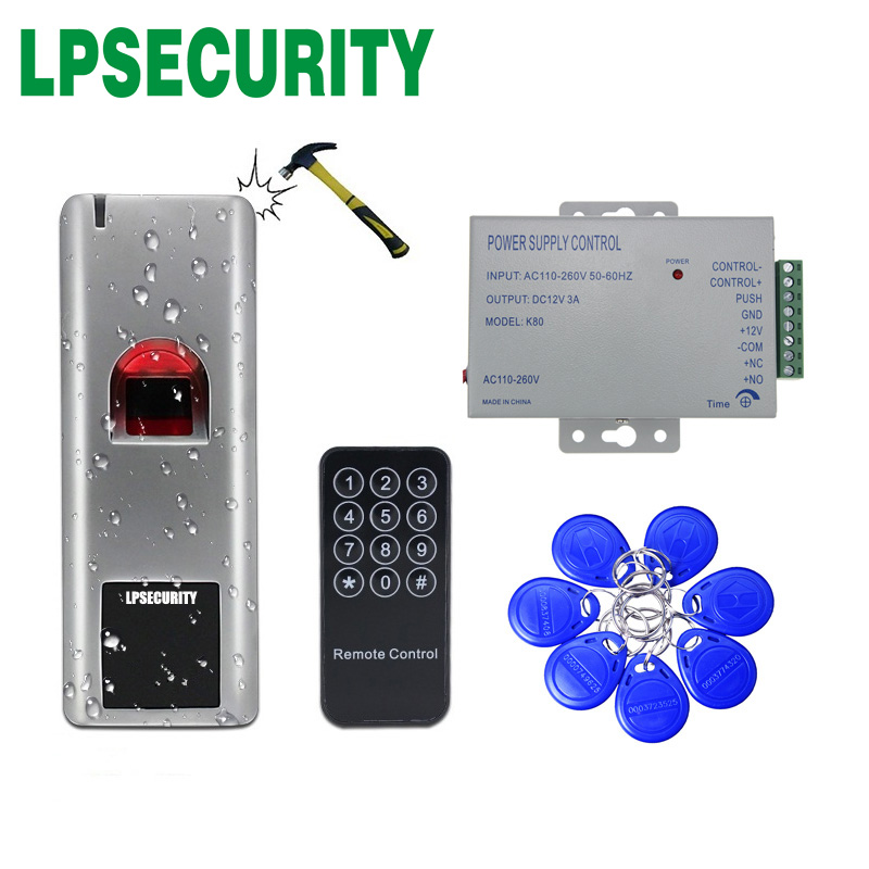 Outdoor 1000 users Fingerprint Reader RFID Biometric Fingerprint access Control Door Access System 10 tags power adapter 12V 3A
Outdoor 1000 users Fingerprint Reader RFID Biometric Fingerprint access Control Door Access System 10 tags power adapter 12V 3A