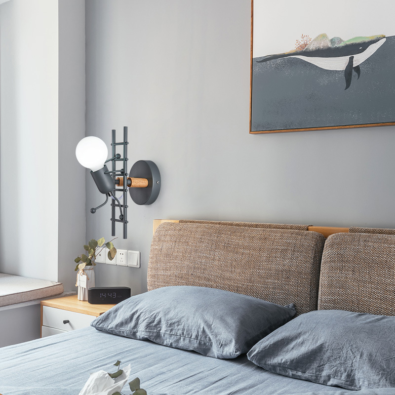 Modern Cartoon Doll Retro Led Wall Light Fixtures LED Creative Mounted Iron Bedside Sconce Lamp for Kids Baby Room Living Room
Modern Cartoon Doll Retro Led Wall Light Fixtures LED Creative Mounted Iron Bedside Sconce Lamp for Kids Baby Room Living Room