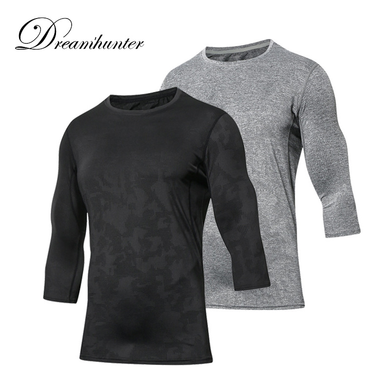 Breathable Running T Shirts Men Three Quarter Sleeve Gym Fitness Tops Men Training Sweatshirts Sportswear Male, Black
Breathable Running T Shirts Men Three Quarter Sleeve Gym Fitness Tops Men Training Sweatshirts Sportswear Male, Black