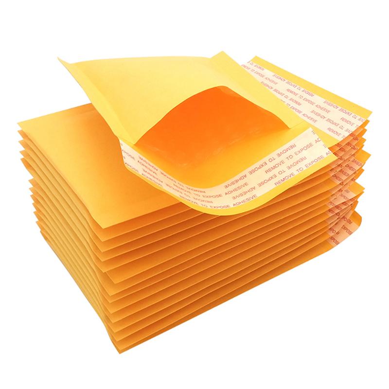 Multi-size Yellow Kraft Bubble Bags 40pcs Bubble Mailers Padded Envelopes Storage Shipping Bag Self Seal Courier Bag Mailing