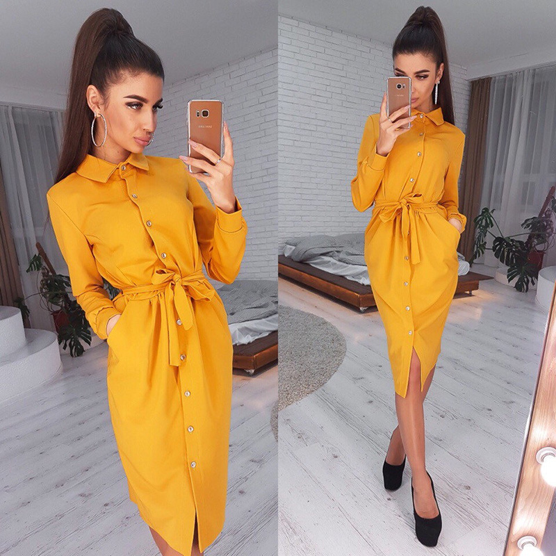 Women Vintage Front Button Sashes A-line Dress Long Sleeve Turn Down Collar Solid Elegant Dress 2019 Autumn Fashion Women Dress, Burgundy
Women Vintage Front Button Sashes A-line Dress Long Sleeve Turn Down Collar Solid Elegant Dress 2019 Autumn Fashion Women Dress, Burgundy
