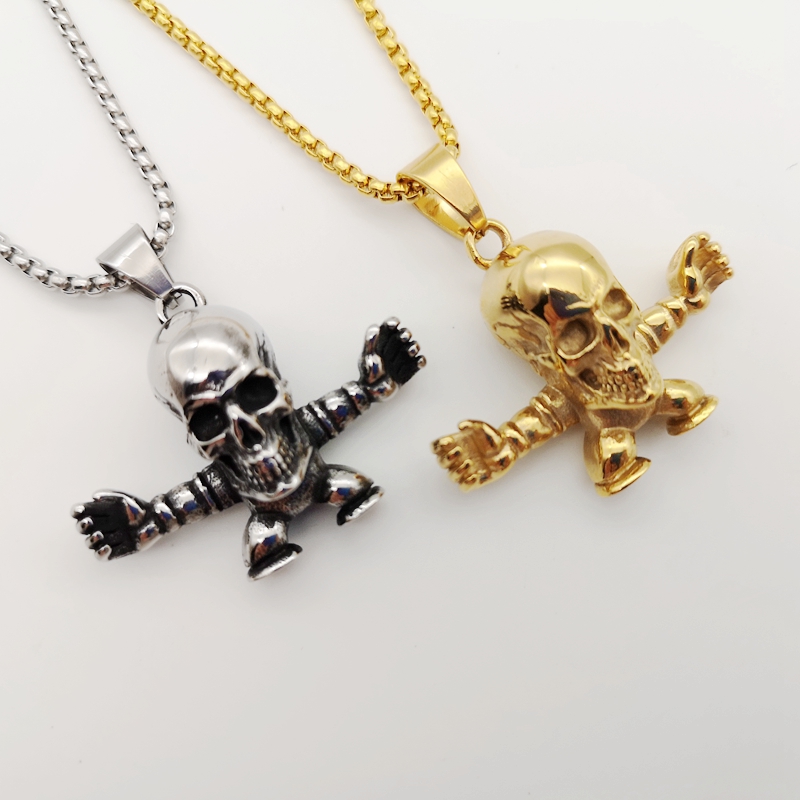 2020 NEW Casting 316L stainless steel Cute human skelenton pendant & necklace lovely skull charm necklace for men CAGF0415
2020 NEW Casting 316L stainless steel Cute human skelenton pendant & necklace lovely skull charm necklace for men CAGF0415