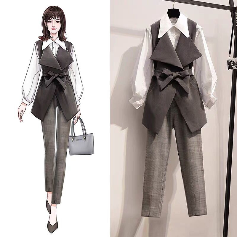 2020 work pant suits 2 piece set for women business plus size shirt oversized trousers suit for women set office lady outfits
2020 work pant suits 2 piece set for women business plus size shirt oversized trousers suit for women set office lady outfits