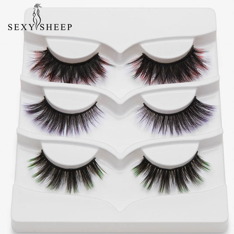 SEXYSHEEP 3 Pairs New Colorful 3D False Eyelashes Manual Reusable High Quality Lashes Natural Thick Fluffy Colored False Lashes
SEXYSHEEP 3 Pairs New Colorful 3D False Eyelashes Manual Reusable High Quality Lashes Natural Thick Fluffy Colored False Lashes