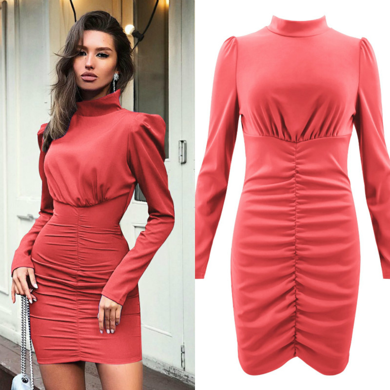 Best Selling Autumn and Winter Women' Turtleneck Long Sleeve Hip Pleated Dress dresses woman party night sexy dress, Black
Best Selling Autumn and Winter Women' Turtleneck Long Sleeve Hip Pleated Dress dresses woman party night sexy dress, Black