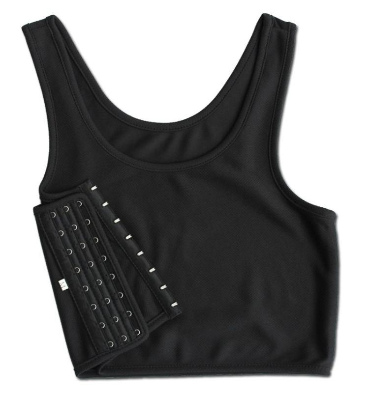Sport Bra Top Tight Chest Binder Tank Top Adjustable Body Sculpting Sport Bras Chest Vest for Les Gym Running Yoga Bras