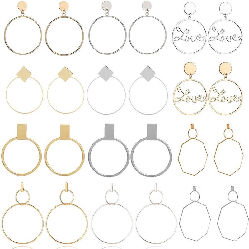 Big Double Hoop Earrings Geometric Hollow Square Round Circle Hoop Stud Earrings Dangle Jewelry for Women
Big Double Hoop Earrings Geometric Hollow Square Round Circle Hoop Stud Earrings Dangle Jewelry for Women