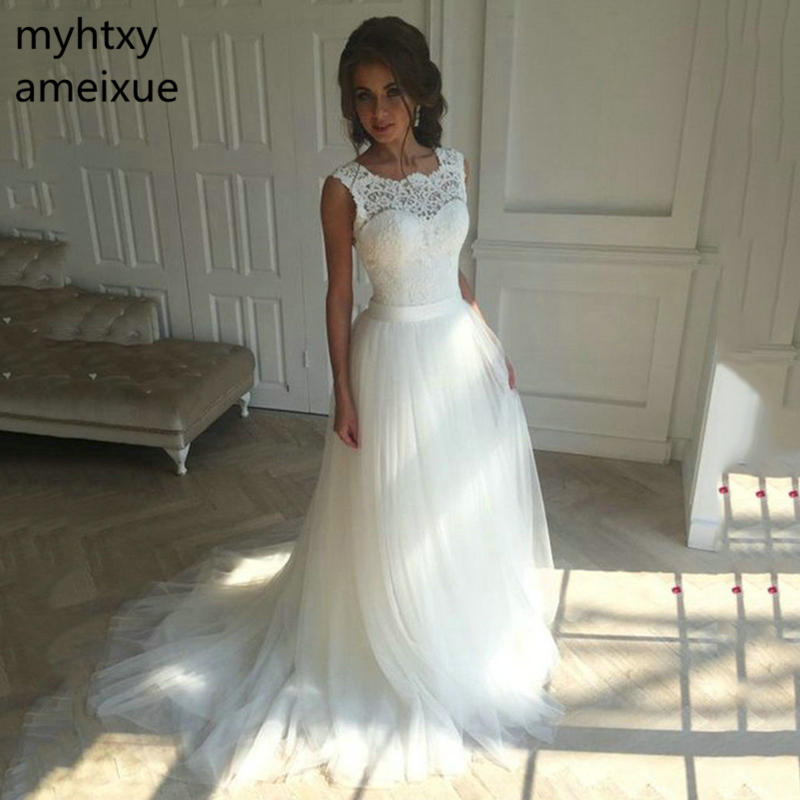 Lace Tulle Boho cheap Wedding Dresses Summer Beach Bridal Gown Bohemian Wedding Gowns robe de mariage, White
Lace Tulle Boho cheap Wedding Dresses Summer Beach Bridal Gown Bohemian Wedding Gowns robe de mariage, White