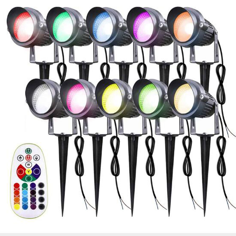 Landscape Lighting 6W RGB Remote Control LED Landscape Lights 12V 24V Garden Pathway Lights, Waterproof 16 Color-Changing Decorative Lights
Landscape Lighting 6W RGB Remote Control LED Landscape Lights 12V 24V Garden Pathway Lights, Waterproof 16 Color-Changing Decorative Lights