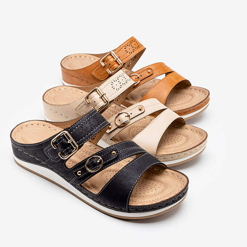 New Fashion Ladies Slippers Non-slip Thickened Flat Platform Sandals with Metal Buckle for Women Summer Outdoor Drop Shipping, Beige
New Fashion Ladies Slippers Non-slip Thickened Flat Platform Sandals with Metal Buckle for Women Summer Outdoor Drop Shipping, Beige