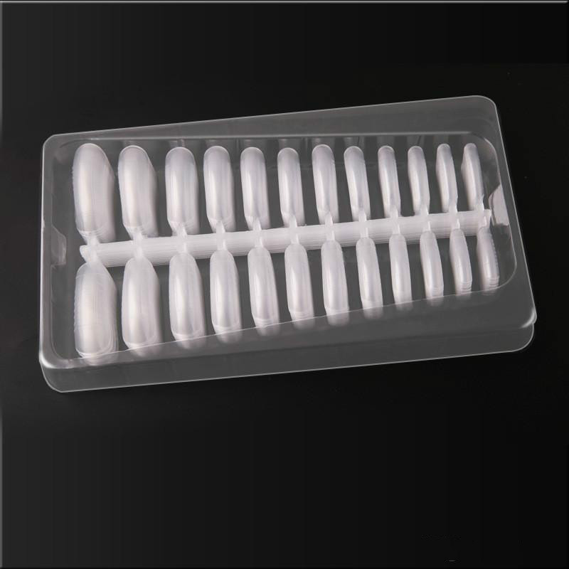 240pcs/set False Nail Tips Clear Cover Acrylic Nail Mold Nail Art Tools False Nails With Scale Tool Crystal Extension Unas Falsas Kunstliche Nagel