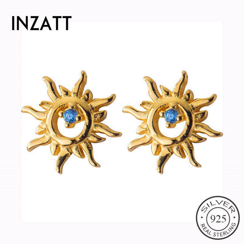 INZAReal 925 Sterling Silver Zircon Sunshine Stud Earrings Fashion Women Fine Jewelry Party Minimalist Accessories Gift
INZAReal 925 Sterling Silver Zircon Sunshine Stud Earrings Fashion Women Fine Jewelry Party Minimalist Accessories Gift