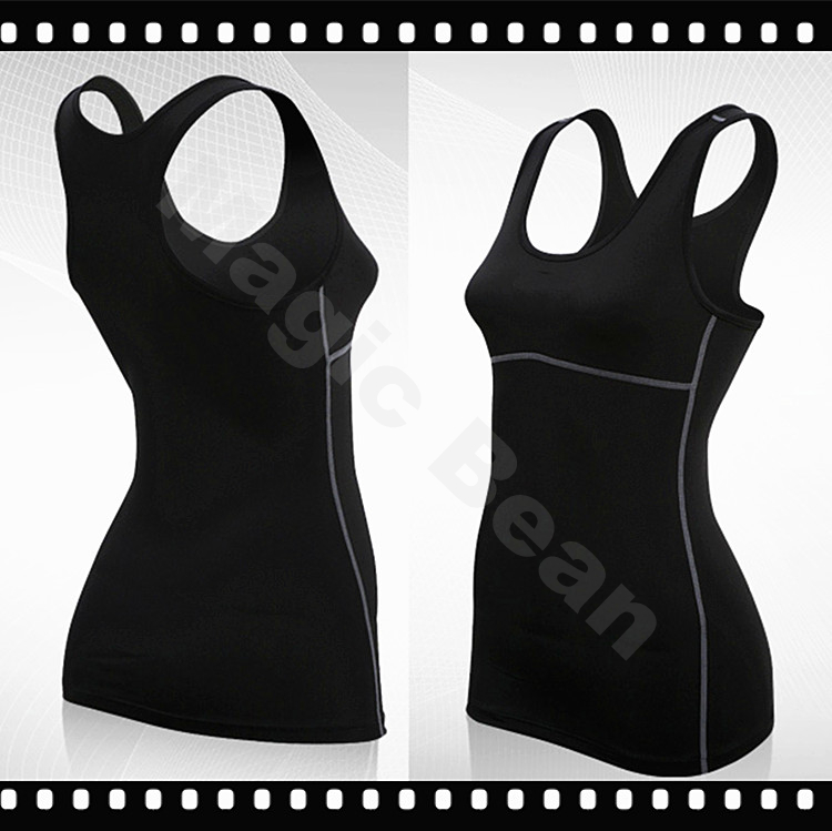 Dry Quick gym t shirt compression tights women' sport t shirts running non- leeve t-shirts fitness women clothes, Black
Dry Quick gym t shirt compression tights women' sport t shirts running non- leeve t-shirts fitness women clothes, Black
