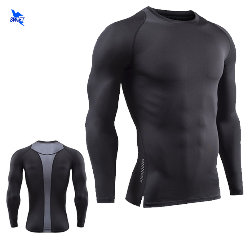 Fitness Bodybuilding Elastic Fabric Compression Shirt Men Mesh Patchwork Running T-shirt Raglan Long Sleeve Quick Dry Sportswear, Black
Fitness Bodybuilding Elastic Fabric Compression Shirt Men Mesh Patchwork Running T-shirt Raglan Long Sleeve Quick Dry Sportswear, Black
