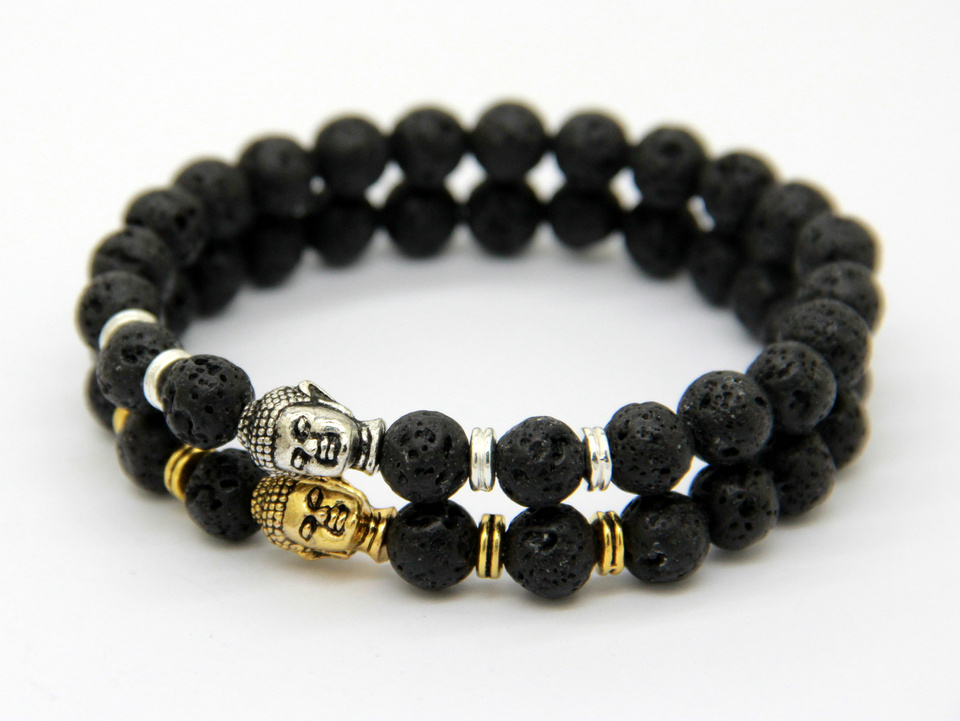 2015 Hot Sale Jewelry Black Lava Energy Stone Beads Gold And Silver Buddha Bracelets Wholesale New Products for Men's and Women's GIft
2015 Hot Sale Jewelry Black Lava Energy Stone Beads Gold And Silver Buddha Bracelets Wholesale New Products for Men's and Women's GIft