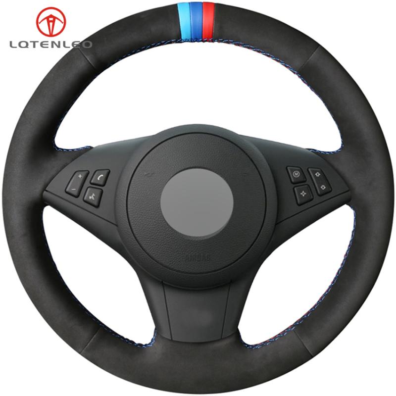 LQTENLEO Black Suede DIY Hand-stitched Car Steering Wheel Cover for E60 E61 530d 545i 550i E63 E64 630i 645Ci 650i 2003-2010
LQTENLEO Black Suede DIY Hand-stitched Car Steering Wheel Cover for E60 E61 530d 545i 550i E63 E64 630i 645Ci 650i 2003-2010