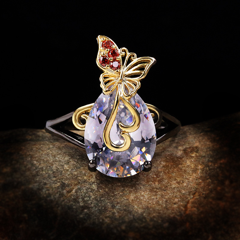 CHARLINLIOL Women's Trendy Big Zircon 925 Sterling Silver Butterfly Rings Vintage Black Gold Animal Rings Solitaire Jewelry
CHARLINLIOL Women's Trendy Big Zircon 925 Sterling Silver Butterfly Rings Vintage Black Gold Animal Rings Solitaire Jewelry