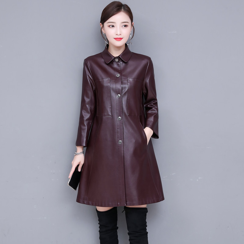 Womens Soft Wash Pu Leather Jackets 5XL New Ladies Elegant Faux Sheepskin Long Coat Pu Leather Trench Female Outerwear Plus Size, Black
Womens Soft Wash Pu Leather Jackets 5XL New Ladies Elegant Faux Sheepskin Long Coat Pu Leather Trench Female Outerwear Plus Size, Black
