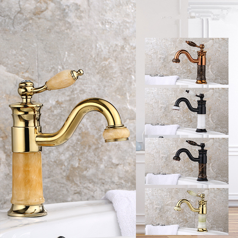 Basin Faucet water Mixer Tap Bathroom vessel Basin Water Sink Mixer gold Light luxury North Europe style brass and jade
Basin Faucet water Mixer Tap Bathroom vessel Basin Water Sink Mixer gold Light luxury North Europe style brass and jade