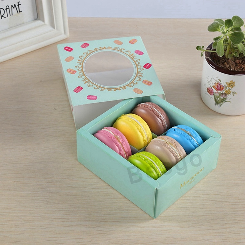 Macaron Box Cake Box Baking Supplies Home Made Macaron Chocolate Boxes Biscuit Muffin Boxes Retail Paper Macaron Packaging Box