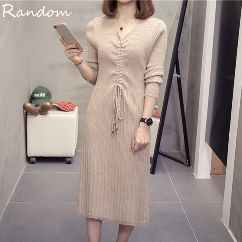 Plus Size 2020 Autumn Winter Kintted Sweater Dress Women Long Sleeve Fashion Drawstring V Neck Pleated Dresses Big Warm Cloth, Black
Plus Size 2020 Autumn Winter Kintted Sweater Dress Women Long Sleeve Fashion Drawstring V Neck Pleated Dresses Big Warm Cloth, Black