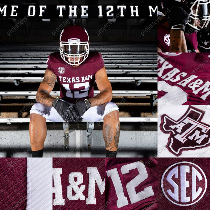 2020 Texas A&M Aggies Red New Uniforms Connor Blumrick Reinard Britz Zach Calzada James Foster Haynes King Kellen Mond Colton Taylor Jersey от DHgate WW