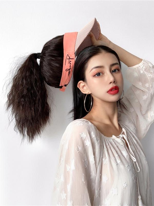 Newly Style Summer Hats for Women Hair Extensions Tie-in Curly Hair With Sunhat Hairpiece With Sun Caps, Natural black
Newly Style Summer Hats for Women Hair Extensions Tie-in Curly Hair With Sunhat Hairpiece With Sun Caps, Natural black