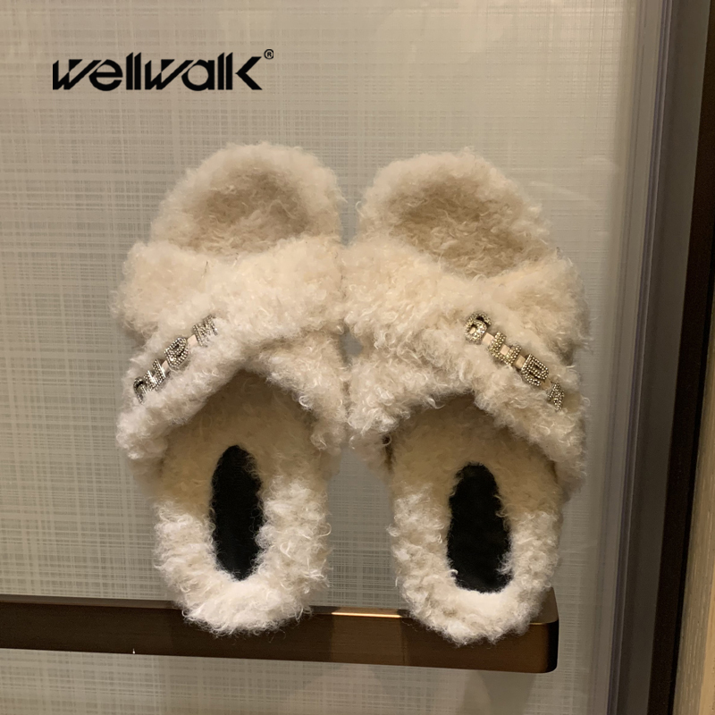 Fur Slippers Women's Shoes Cross Straps Slip On Fur Slides For Women Furry Slides Round Toe Female Winter Fluffy Slippers 2020, Beige
Fur Slippers Women's Shoes Cross Straps Slip On Fur Slides For Women Furry Slides Round Toe Female Winter Fluffy Slippers 2020, Beige