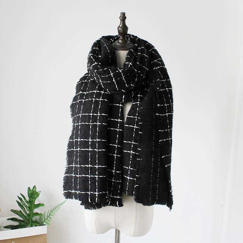 Women winter thick soft warm lady scarf with tassel shawl 200CM * 65CM Blanket white black Plaid Cozy Checked long houndstooth
Women winter thick soft warm lady scarf with tassel shawl 200CM * 65CM Blanket white black Plaid Cozy Checked long houndstooth