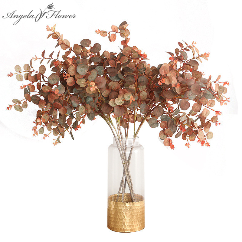 Autumn style eucalyptus leaf indoor simulation silk plants fake flowers branch potted home party table vase flower rack decor, Burgundy
Autumn style eucalyptus leaf indoor simulation silk plants fake flowers branch potted home party table vase flower rack decor, Burgundy