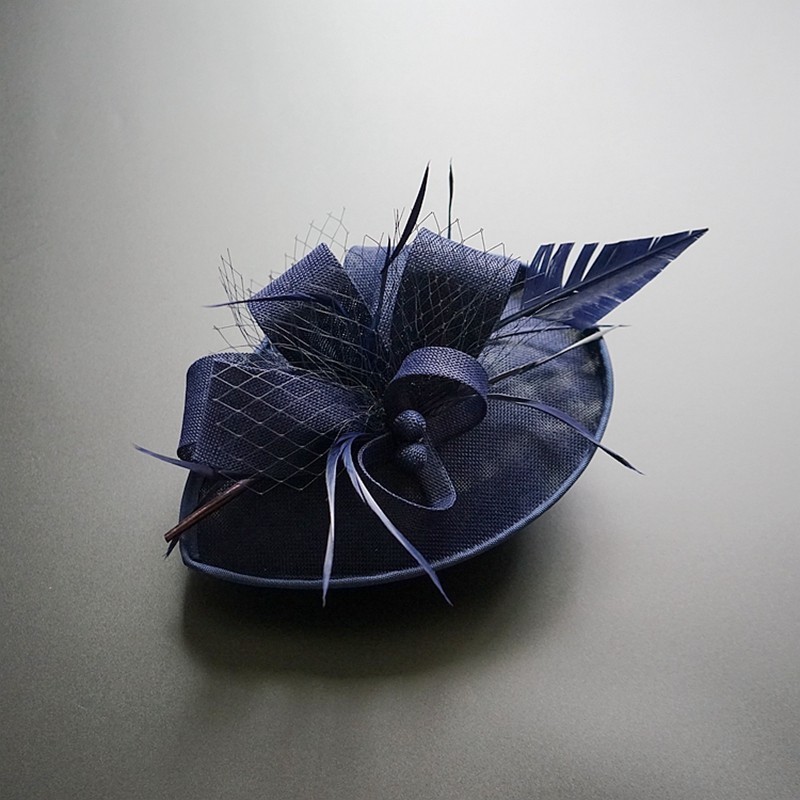 Hair Clips & Barrettes Women Chic Fascinator Hat Cocktail Wedding Party Church Headpiece Fashion Headwear Feather Hair Accessories Sinamay Fascinators